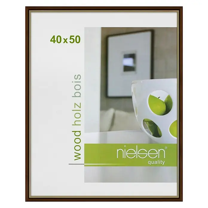 Nielsen Marco de fotos Ascot - Café oscuro / Dorado, 40 x 50 cm, Madera - Vista frontal