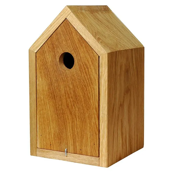 Dobar Vogelhaus Luxus - 16 x 16 x 28 cm, Natur, Holz - Vorderansicht