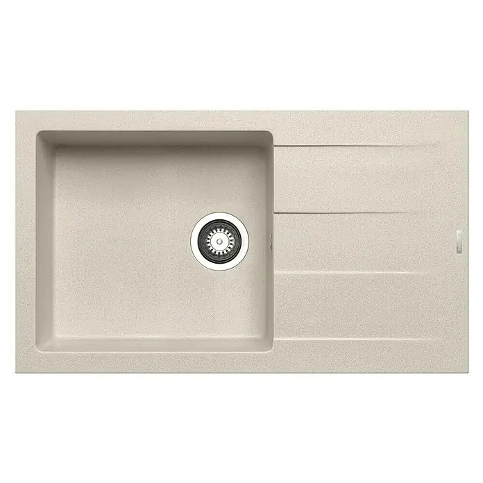 Pyramis Einbauspüle Athlos Plus - 86 x 50 cm, 1 Becken, Pyragranite, Beige - Ansicht von oben