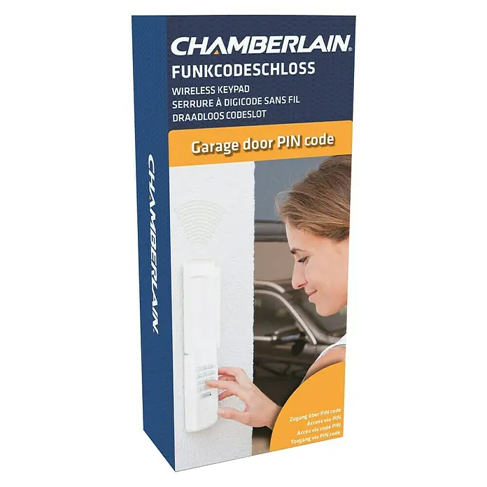 Chamberlain Funkcodeschloss 747REV - Passend für: Chamberlain Garagentorantriebe - Linke Seitenansicht