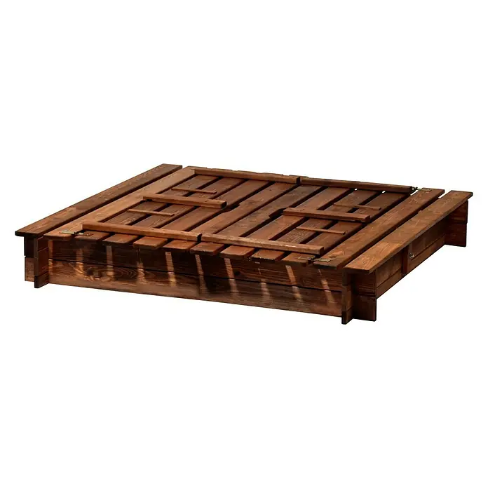 Dobar Sandkasten - 118 x 118 x 20 cm, Holz - Linke Seitenansicht