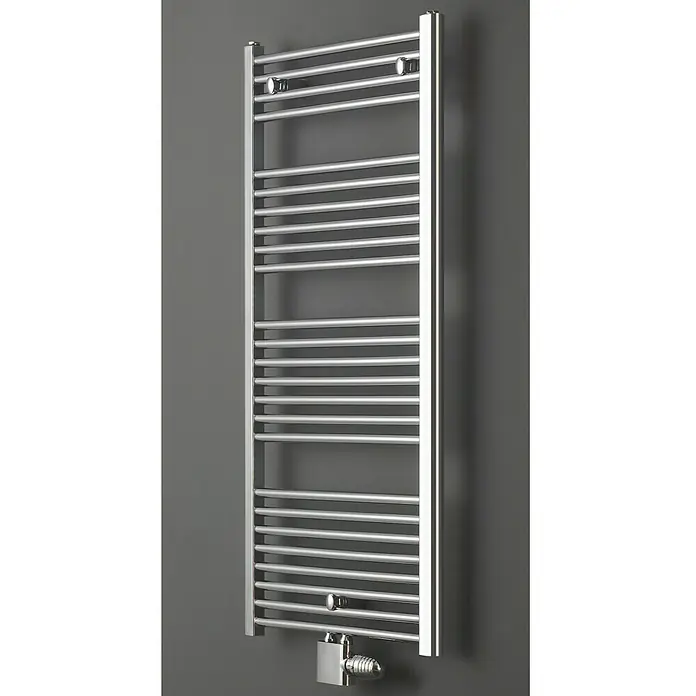 Ximax Badheizkörper C1 - 60 x 91,6 cm, Anschlüsse: Unten mittig, 375 W, Chrom - Vorderansicht