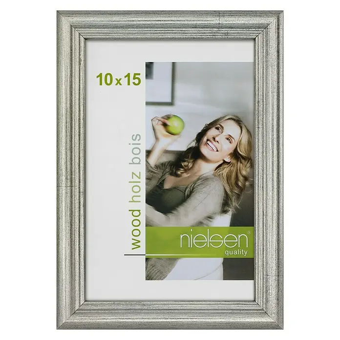 Nielsen Marco de fotos Ascot - Plateado, 10 x 15 cm, Madera - Vista frontal