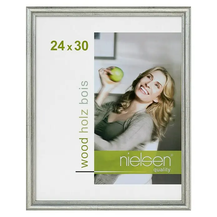 Nielsen Bilderrahmen Ascot - Silber, 24 x 30 cm, Holz - Vorderansicht