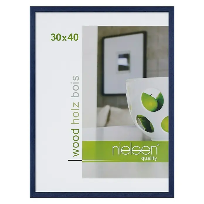 Nielsen Holzwechselrahmen Zoom - Dunkelblau, 30 x 40 cm, Holz - Vorderansicht