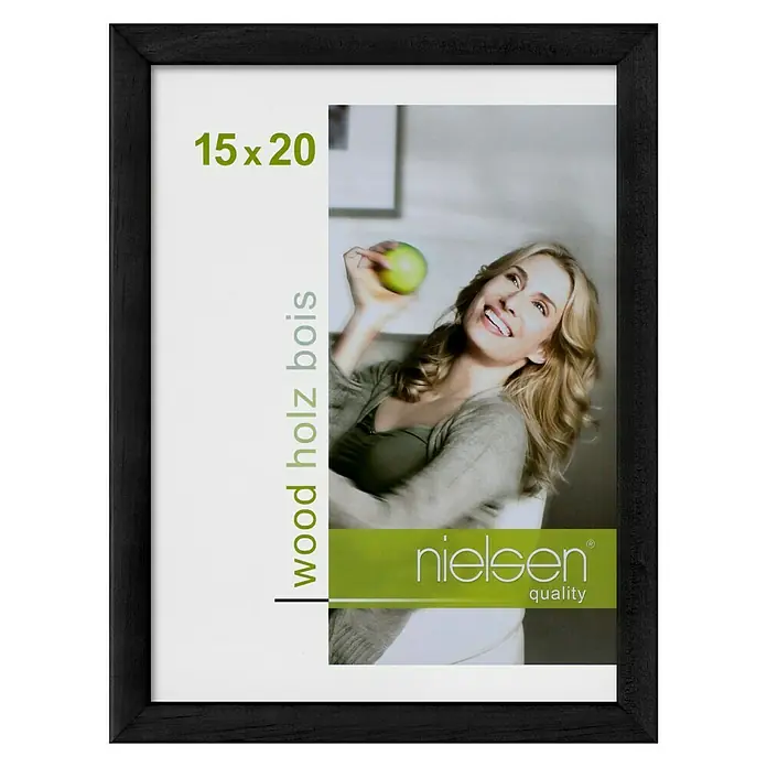 Nielsen Holzwechselrahmen Zoom - Schwarz, 15 x 20 cm, Holz - Vorderansicht