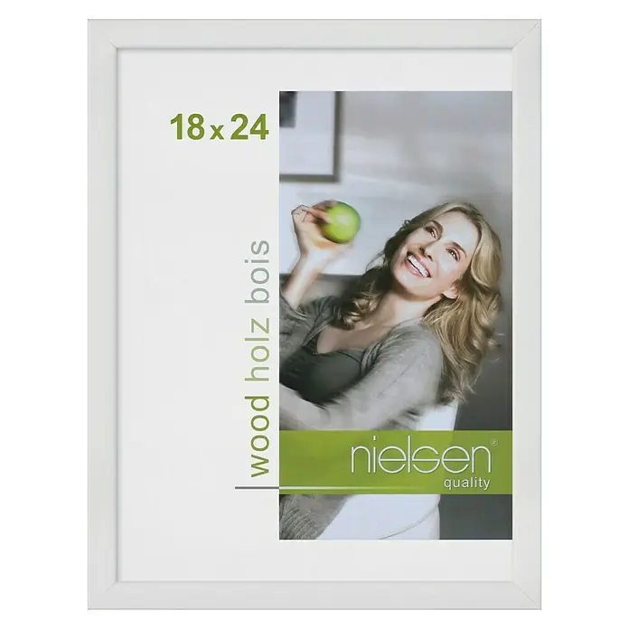 Nielsen Holzwechselrahmen Zoom - Weiß, 18 x 24 cm, Holz