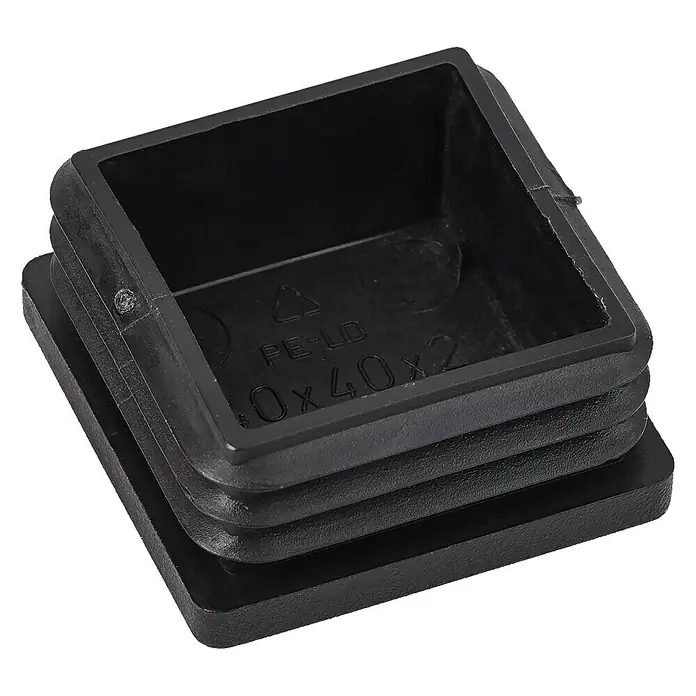 Rohrstopfen - 40 x 40 mm, Schwarz, Kunststoff