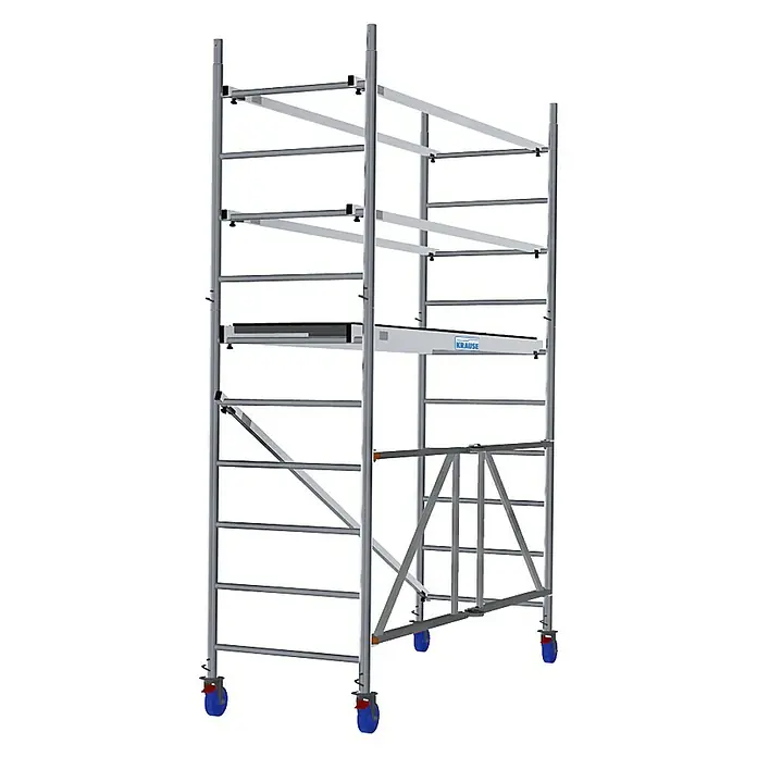 Krause ProTec XS Klappgerüst - Arbeitshöhe: 3,7 m, Bühnengröße: 1,2 m², Belastbarkeit Bühne: 240 kg - Linke Seitenansicht