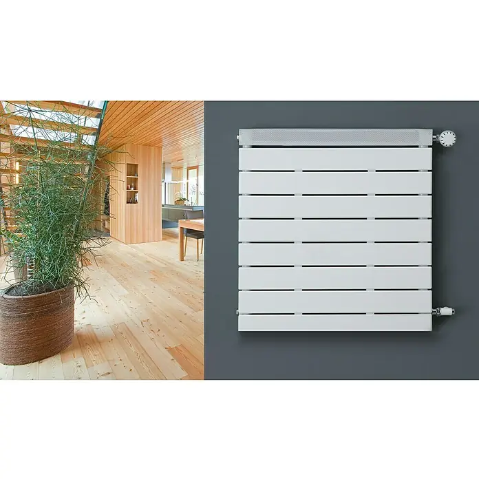 Ximax Designheizkörper Pep - 50 x 50 cm, 321 W, Weiß - Vorderansicht