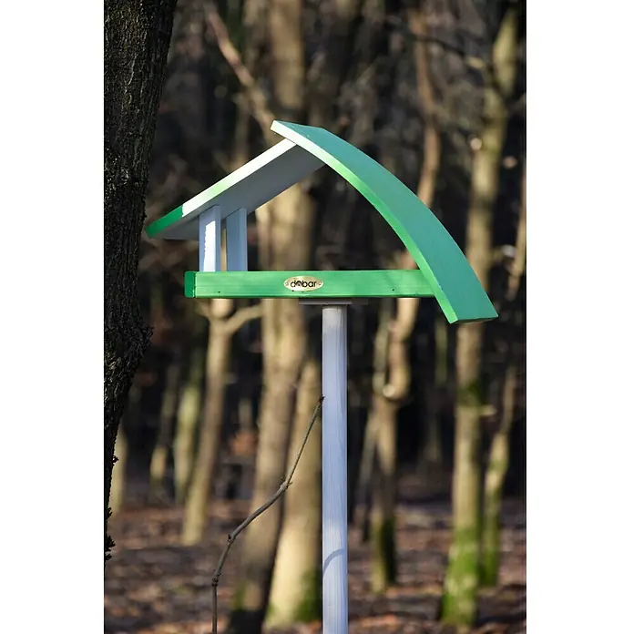 Dobar Vogelhaus New Wave - 39 x 18 x 183 cm, Weiß/Grün, Holz