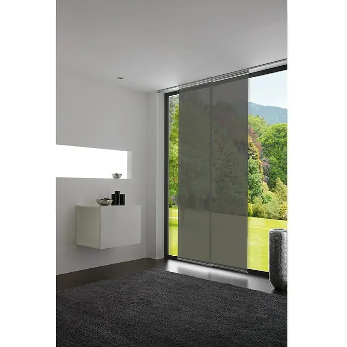 Expo Ambiente Flächenvorhang Basic - Grau, 100 % Polyester, B x H: 60 x 245 cm - Stimmungsaufnahme