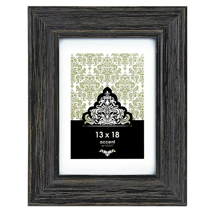 Accent Bilderrahmen Vintage - Schwarz, 13 x 18 cm, Holz - Vorderansicht