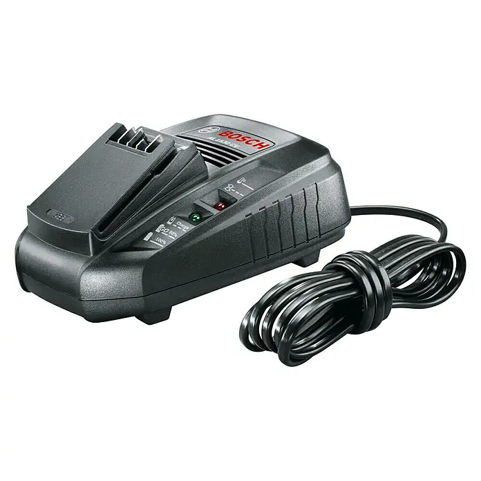 Bosch 18 V Power for All Akku & Ladegerät Starter Set - 18 V, Li-Ionen, 2,5 Ah, 2 Akkus, 3 -tlg. - Linke Seitenansicht
