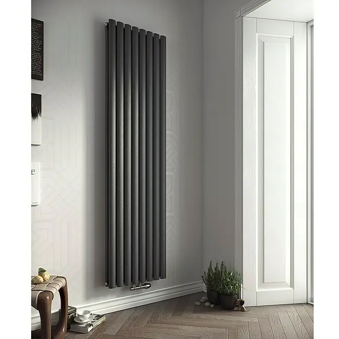 Ximax Raumheizkörper Fortuna Duplex - 46,8 x 180 cm, 1.360 W, Anthrazit - Vorderansicht