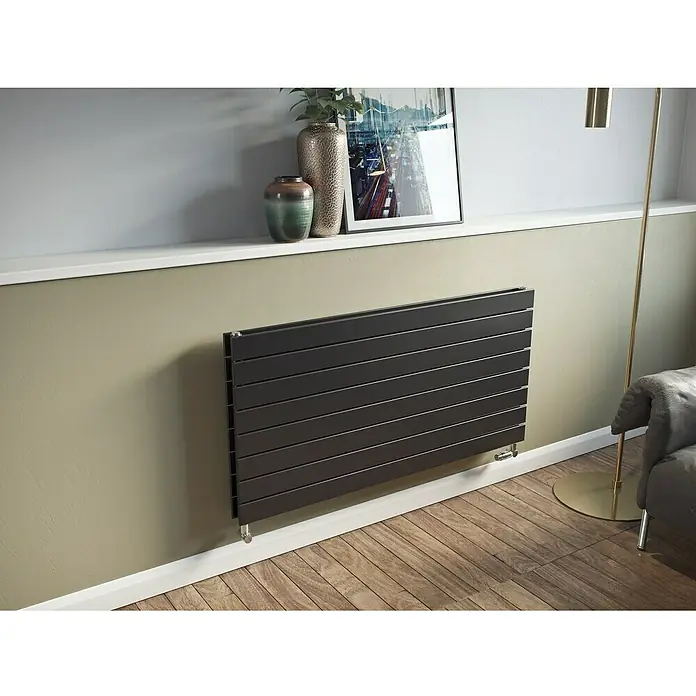 Ximax Raumheizkörper P1 Duplex Horizontal - 59,5 x 100 cm, 984 W, Anthrazit - Vorderansicht