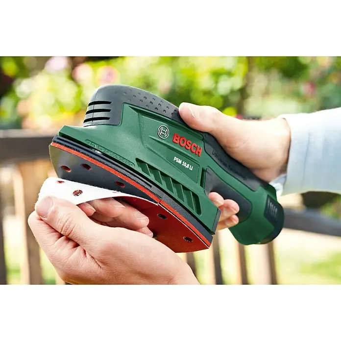 Bosch Akku-Multischleifer EasySander 12 - 12 V, Li-Ionen, 5 Ah, 1 Akku, 22.000 U/min - Detailaufnahme