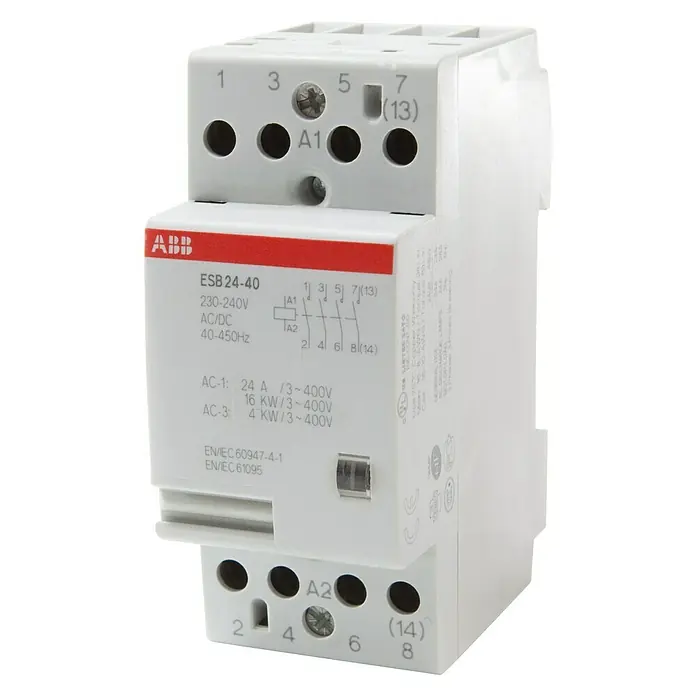 ABB Installations-Schützautomat - 24 A, Kontaktart: 4 Schließer - Vorderansicht