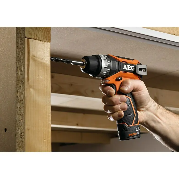 AEG Powertools Akku-Bohrschrauber BS 12 C2 - 12 V, Li-Ionen, 2 Ah, 2 Akkus, Leerlaufdrehzahl: 0 U/min - 1.500 U/min - Vorderansicht