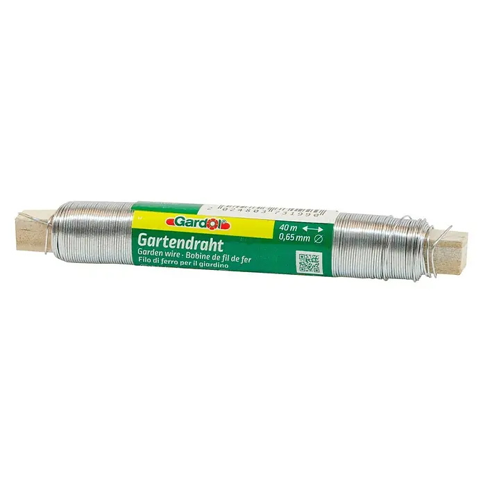 Gardol Žica za vrt - Srebrne boje, Pocinčano, 40 m, 0,65 mm - Pogled s lijeve strane