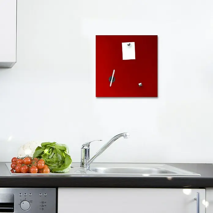 Memoboard - Rot, 30 x 30 cm - Stimmungsaufnahme