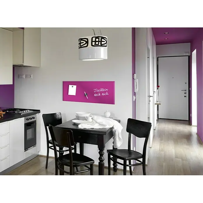 Memoboard - Magenta, 80 x 30 cm - Stimmungsaufnahme