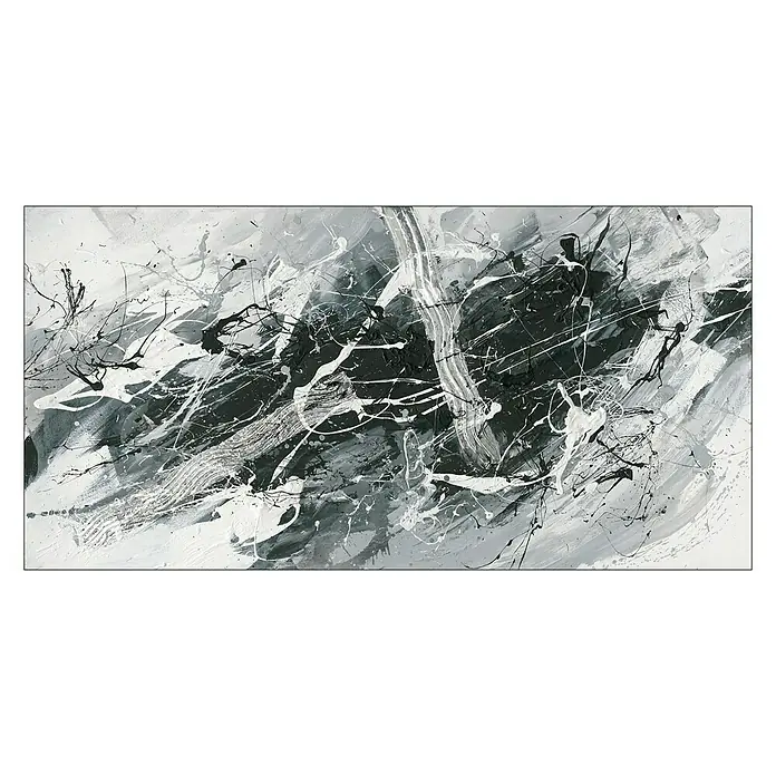 Handgemaltes Bild Handgemalt - Black & White, B x H: 120 x 60 cm - Vorderansicht