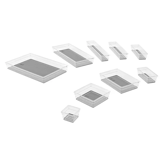 Sistemo Organizator za ladicu - 37,5 x 15 x 5 cm, Prozirno, Plastika