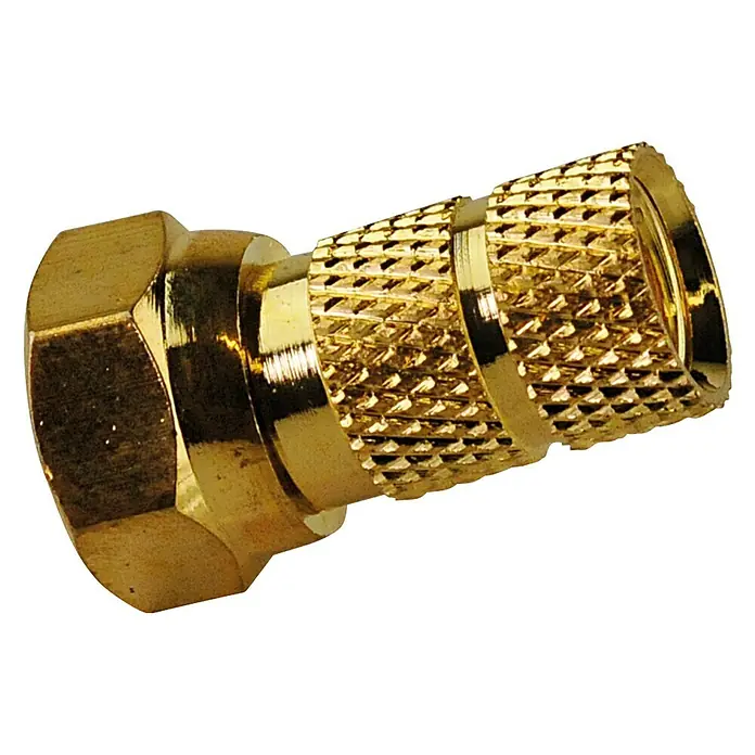 Schwaiger F konektori - 6,5 mm, 1 kom, Pozlaćeno - Pogled sprijeda