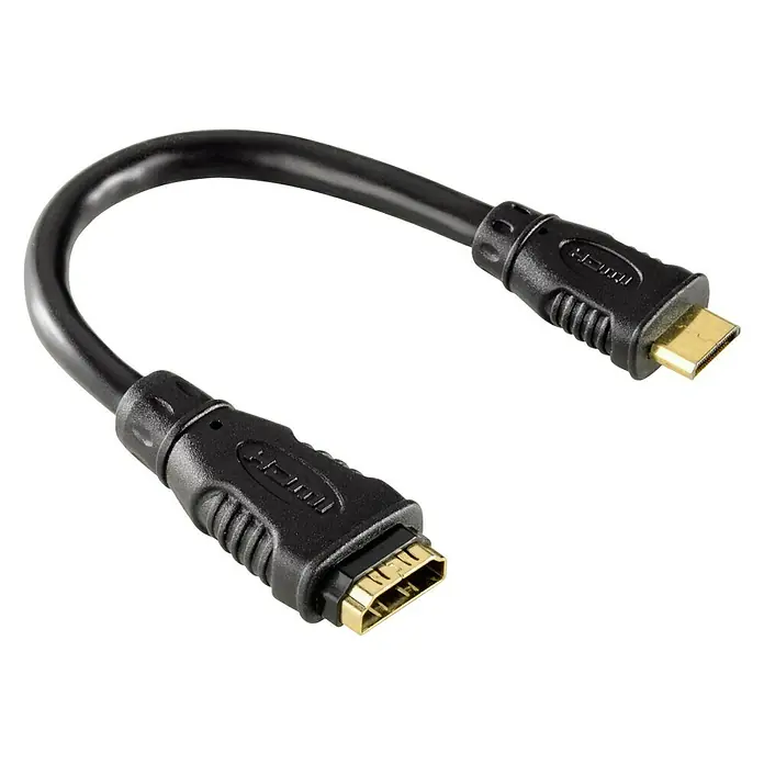 Hama HDMI-Adapter - HDMII C-Stecker, HDMI-Kupplung, 0,1 m - Vorderansicht