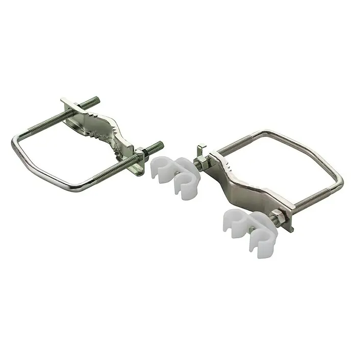 Schwaiger Kabelhalter - 8,5 x 9 x 0,15 cm, Metall, 2 Stk. - Vorderansicht