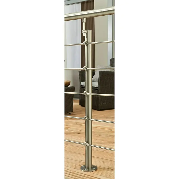Treba Frewa Geländer-Set EG2 - Oberbodenmontage, Edelstahl V2A, Silber, Länge: 1.500 mm