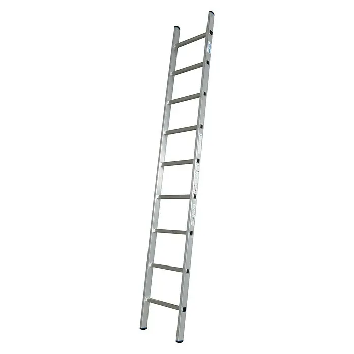 Krause Stabilo Sprossen-Anlegeleiter - Arbeitshöhe: 3,6 m, 9 Sprossen, Aluminium - Linke Seitenansicht