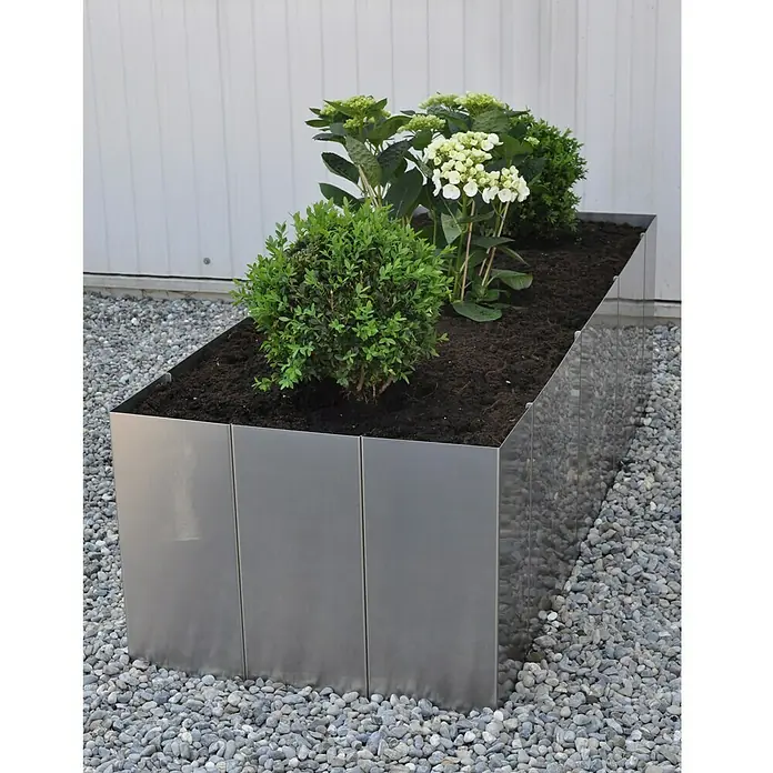 Thyssenkrupp Visoka gredica Square 160 - 160 x 60 x 50 cm, Plemeniti čelik - Živopisni prikaz