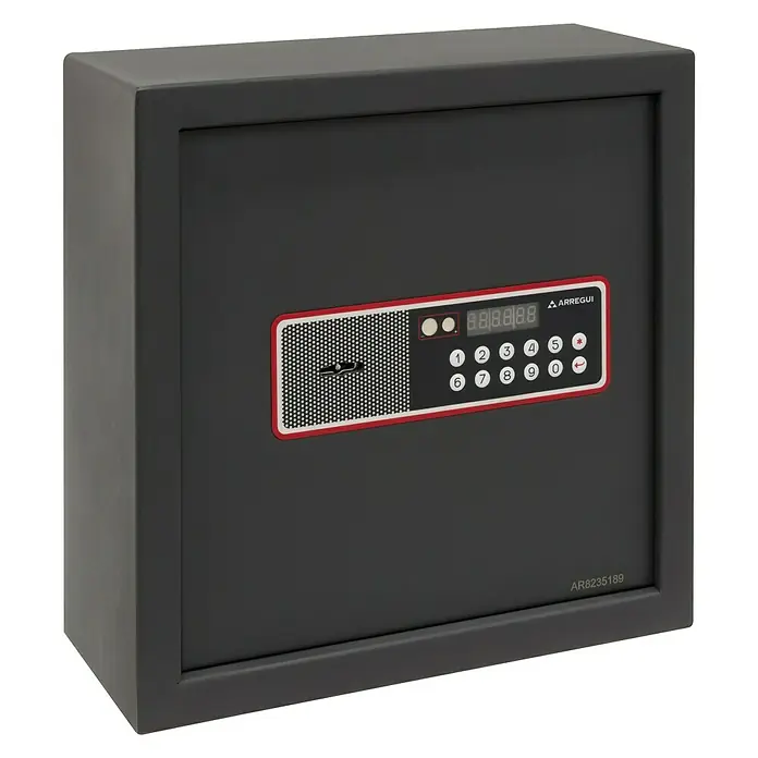 Arregui Caja fuerte para muebles Cover 172060 - L x An x Al: 35 x 15 x 35 cm, Tipo de cerradura: Códigos de usuario - Vista angular