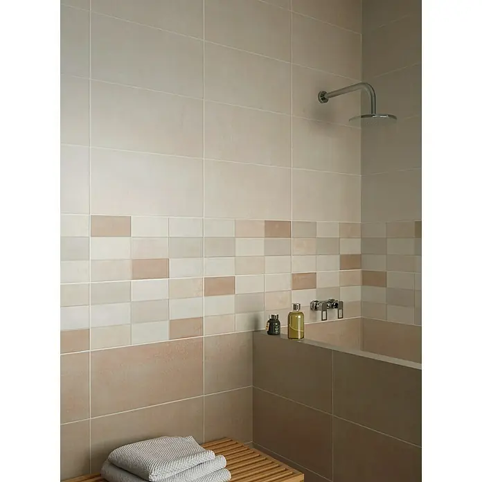 Revestimiento cerámico Cell Berlín - 25 x 50 cm, Beige, Efecto cemento - Foto ambiente