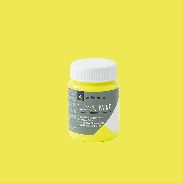 La Pajarita Pintura Fluor Paint - Yellow, 75 ml - Vista frontal