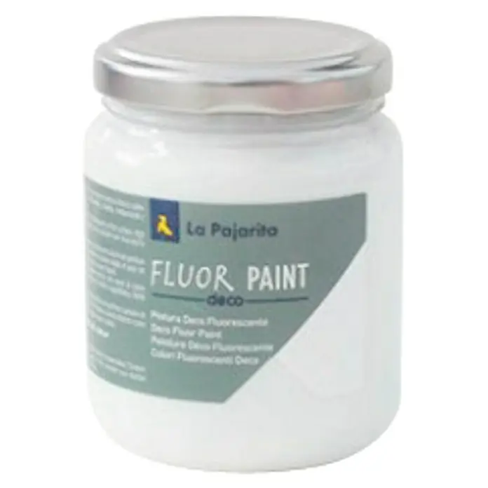 La Pajarita Pintura Fluor Paint - White, 175 ml - Vista frontal