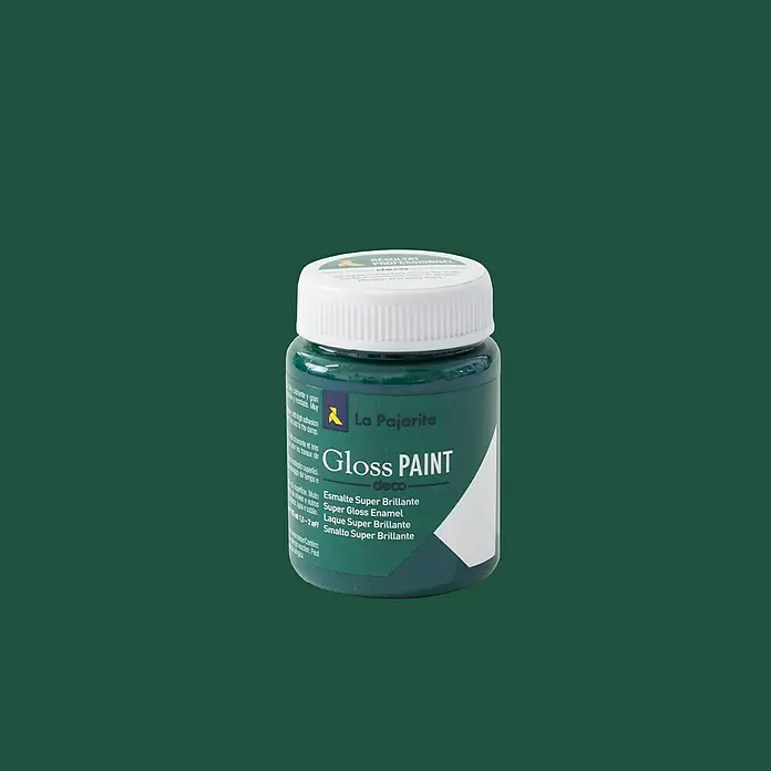 La Pajarita Pintura Gloss Paint dark green, 75 ml - Brillante - Vista frontal
