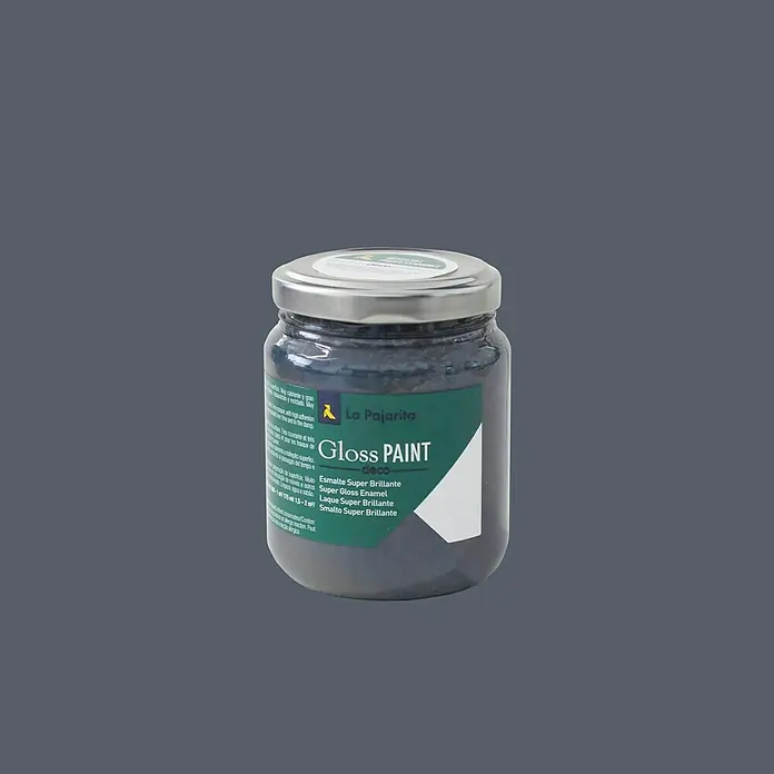 La Pajarita Pintura Gloss Paint dark iron, 175 ml - Brillante - Vista frontal