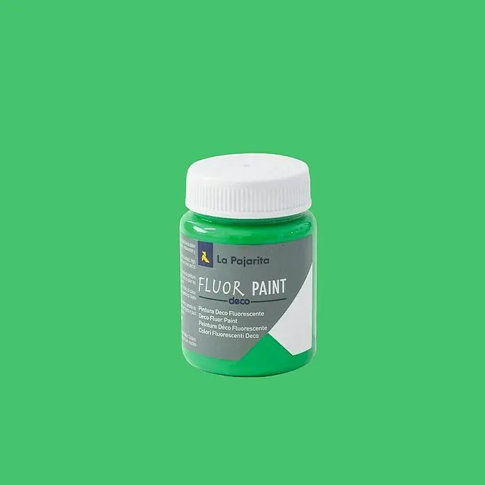 La Pajarita Pintura Fluor Paint - Green, 75 ml - Vista frontal
