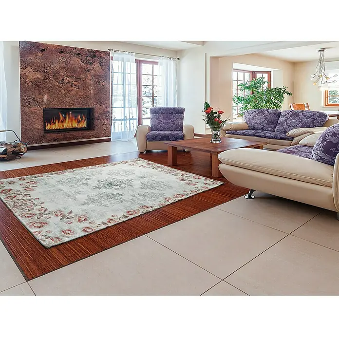 Alfombra Ingrid - Azul, 230 x 160 cm, 74% algodón y 26% poliéster - Foto ambiente