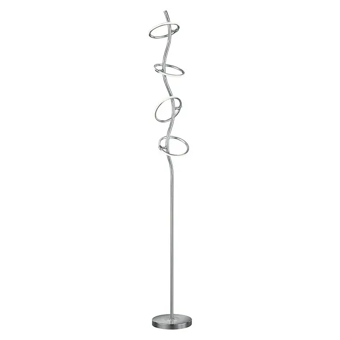 Trio Lighting Lámpara de pie LED Olympus - 16,8 W, Altura: 97 cm, Níquel, Blanco neutro - Vista frontal