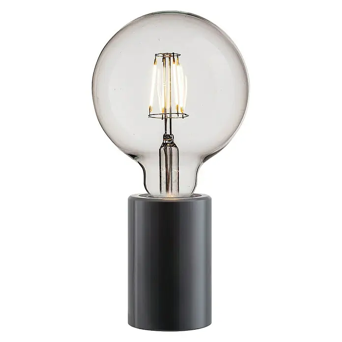 Nordlux Lámpara de sobremesa Siv Mármol - 60 W, L x An x Al: 6 x 6 x 10,3 cm, Negro, E27 - Vista frontal