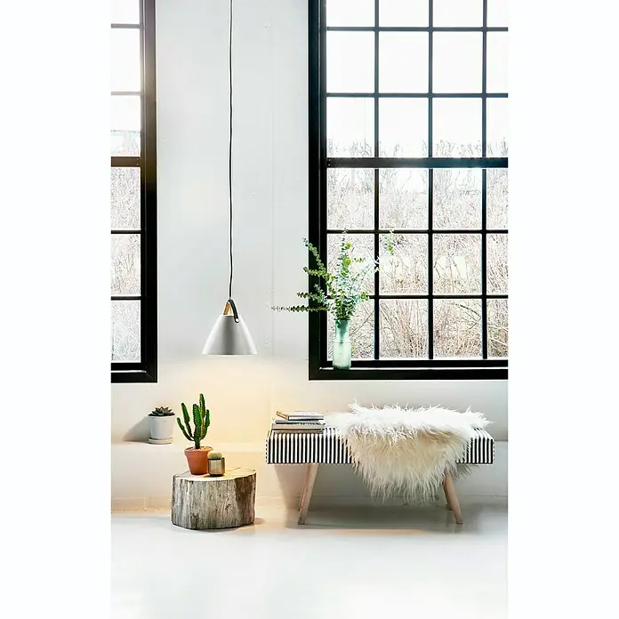 Nordlux Strap Lámpara colgante redonda - 60 W, Ø x Al: 27 x 27 cm, Acero, E27 - Foto ambiente