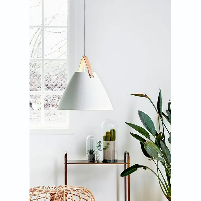 Nordlux Strap Lámpara colgante redonda - 60 W, Ø x Al: 36 x 37 cm, Blanco, E27 - Foto ambiente