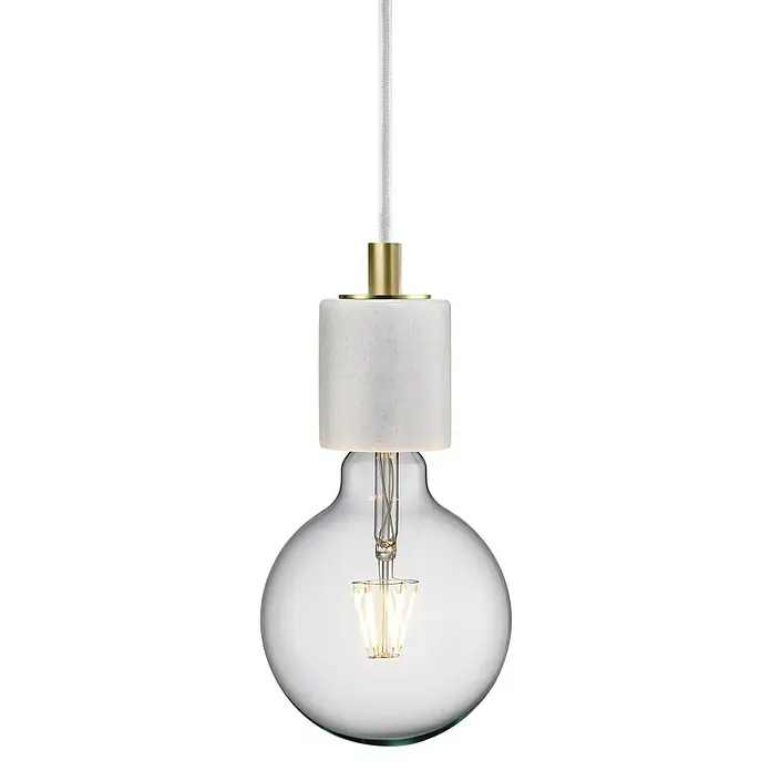 Nordlux Lámpara colgante Siv - 60 W, L x An x Al: 6 x 6 x 10 cm, Blanco, E27 - Vista frontal