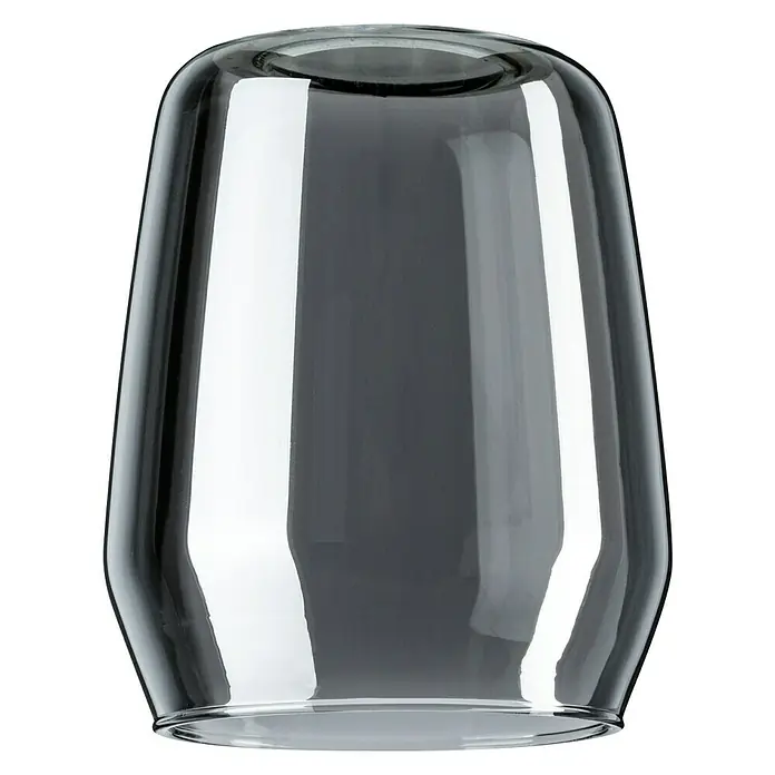 Paulmann DecoSystems Pantalla de lámpara Vento - Diámetro: 8 cm, Transparente, Negro, Vidrio, Redonda - Vista frontal