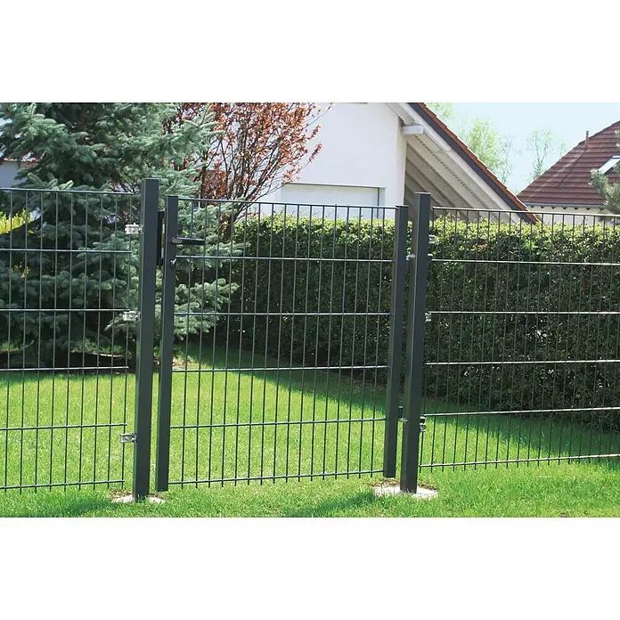 Hadra Zauntor - 1,03 x 1 m, Anthrazit, Metall - Stimmungsaufnahme