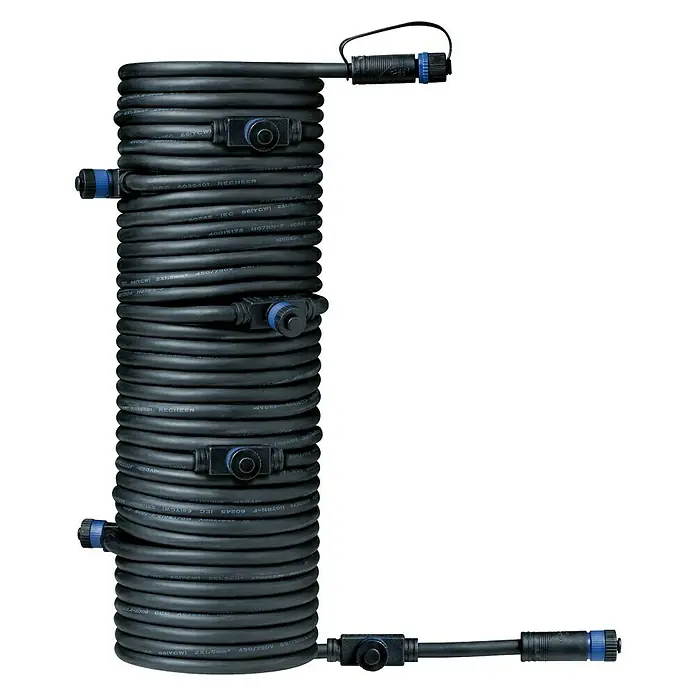 Paulmann Plug & Shine Verbindungskabel - 15 m, 7 Anschlüsse, IP68 - Vorderansicht